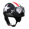 Half Open Face motorcycle helmet with Goggles
