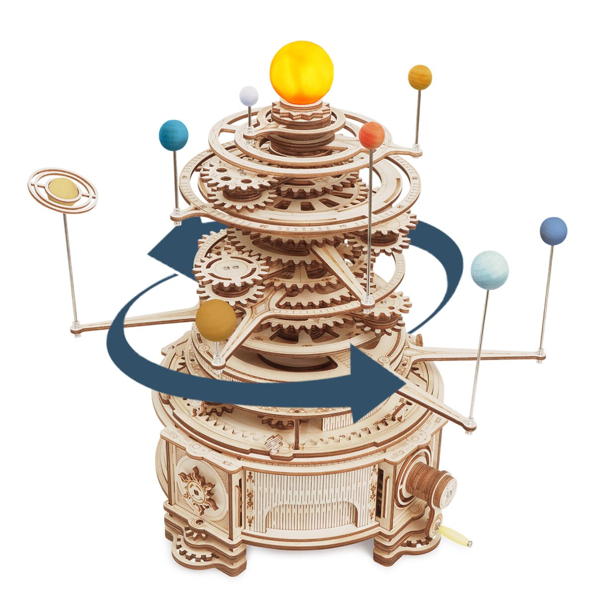 DIY 3D Wooden Puzzles Solar System Building Block Kits Toy