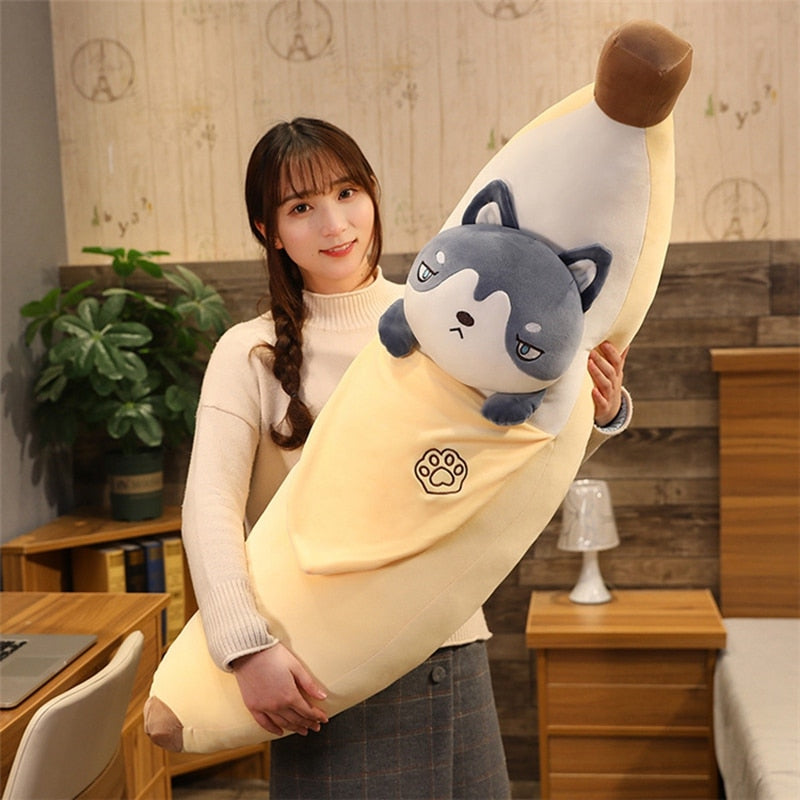 Cute Giant Banana Plush Toy Stuffed Animal Soft  Pillow