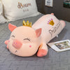 Giant Stuffed Squishy Crown Pink Pig Plush toy