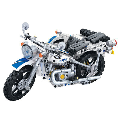 Building Blocks Sidecar Motorcycle Model ฺBricks Toy