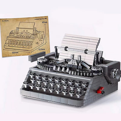 Retro Classic Typewriter Building Blocks Bricks Toys