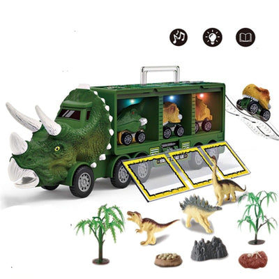 Pull Back Dinosaur Transport Truck