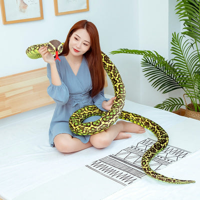 Giant Animal Stuffed Simulation Cobra Python Snake Plush Toys