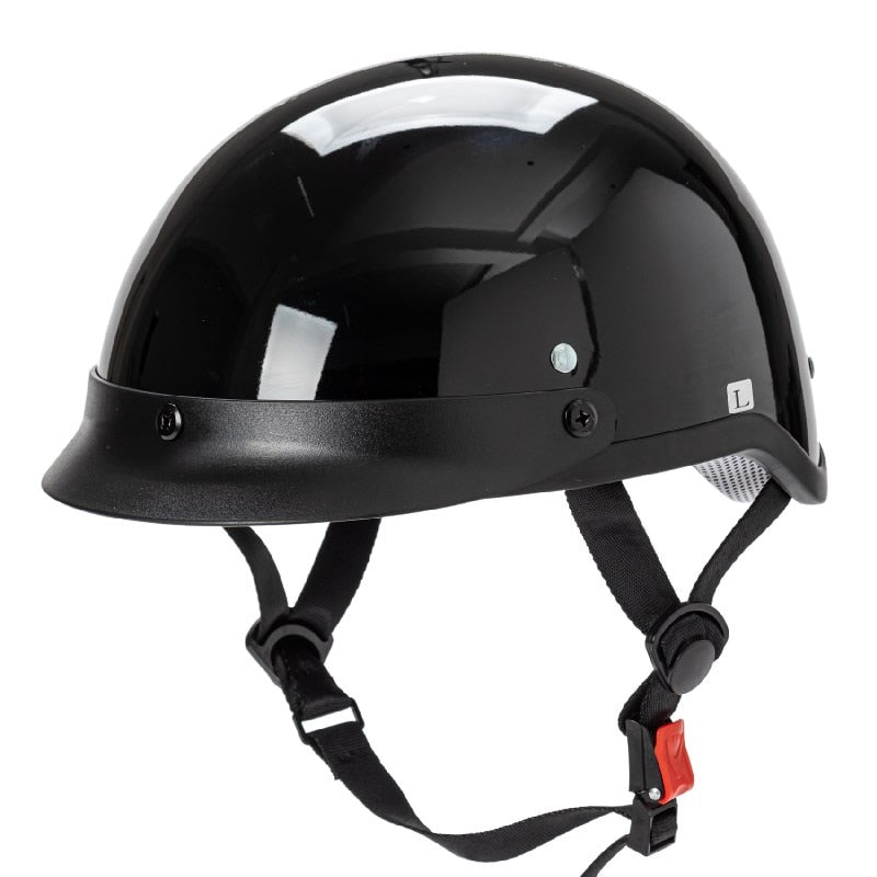 Black Half face motorcycle helmet