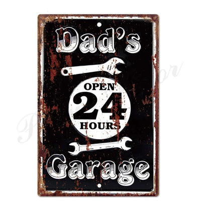 Garage man cave ideas  Metal Tin Wall Decor - Goods Shopi