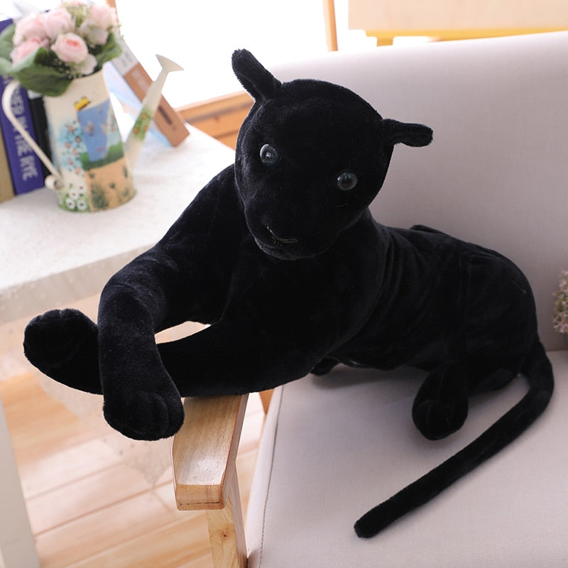 Giant stuffed animals  Black Panther Leopard Yellow White Tiger Plush Toys - Goods Shopi