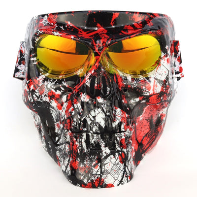 Motorcycle Skull Mask with Goggles