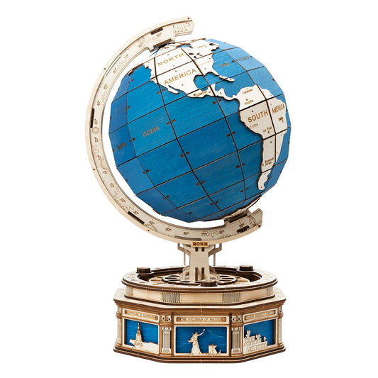 3D Globe Wooden Puzzle Assembly Kits