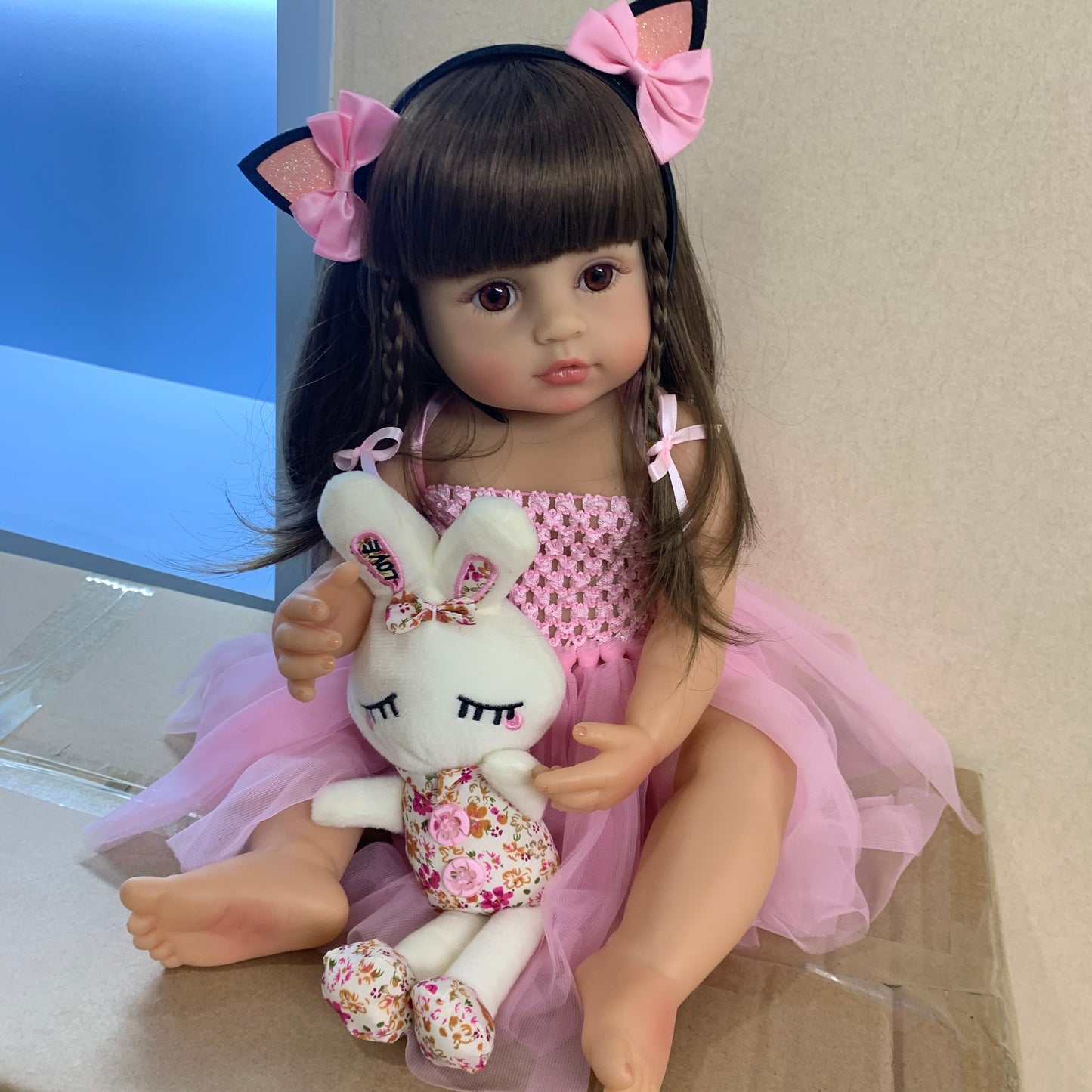 Reborn toddler girl doll 55CM