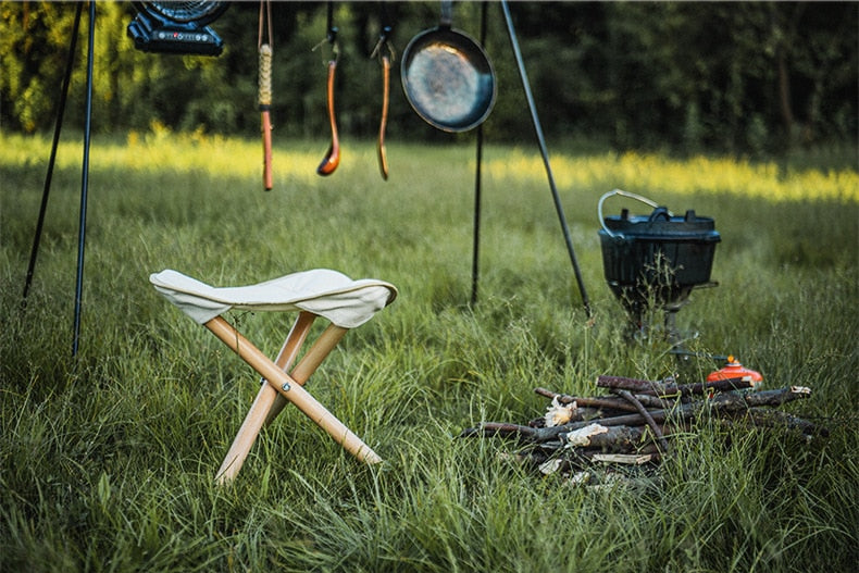 Triangle Outdoor folding chair wood