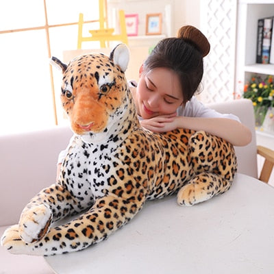 Giant stuffed animals  Black Panther Leopard Yellow White Tiger Plush Toys - Goods Shopi
