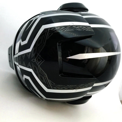 Bright Black motorcycle helmet Black panther