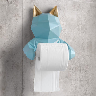 Animal toilet paper holder wall mount