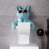 Animal toilet paper holder wall mount