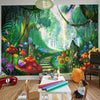 Kids Bedroom Mural Wallpaper Cartoon Fairy Forest - Goods Shopi