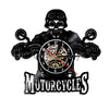 Motorcycles Skull Biker Vinyl Record Wall Clock