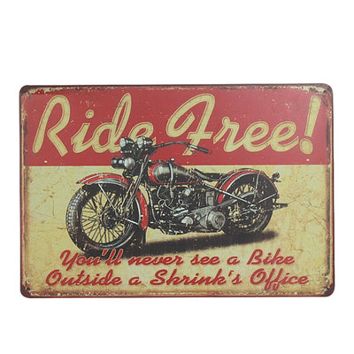 Man cave ideas Motorcycles wall Art Metal Signs