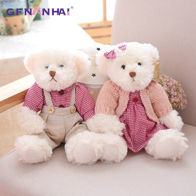 Couple Lovely Teddy Bear  Plush Toys Stuffed
