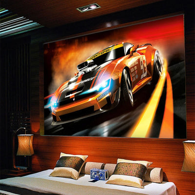 3D Mural Wallpaper Sport Car - Goods Shopi