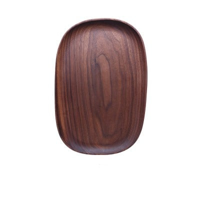 Solid Wood Round Dinner Plates