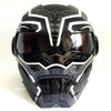 Bright Black motorcycle helmet Black panther