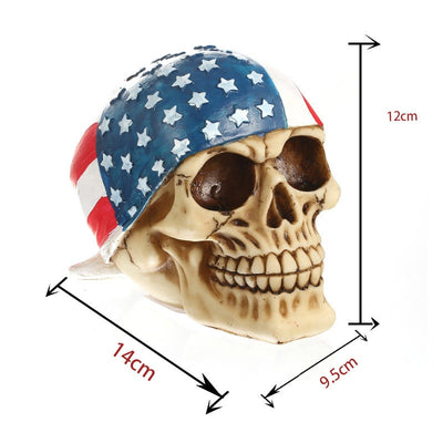Skull Craft Skeleton  American Flag Home Decorations - Goods Shopi