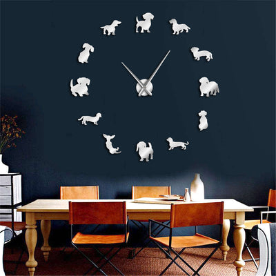 DIY Puppy Dog Large Wall Clock