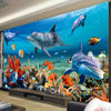Underwater Dolphin Mural Wallpaper For Kids