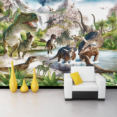 Children Room Dinosaur 3D Mural Wallpaper - Goods Shopi