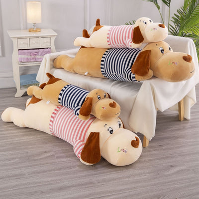 Giant Stuffed Striped  Dog Soft  Doll