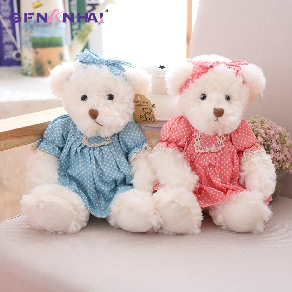 Couple Lovely Teddy Bear  Plush Toys Stuffed