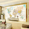 3D Mural Wallpaper World Map Study - Goods Shopi