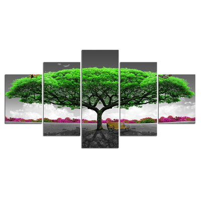 5-panel canvas print  tree scenery - Goods Shopi