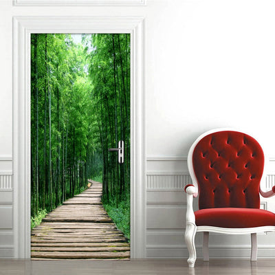 Bamboo Forest  Mural  Door Sticker - Goods Shopi