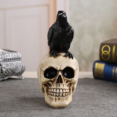 Crow Skull Craft Statues Home Decor - Goods Shopi