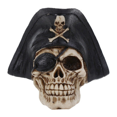 Resin Pirate Skull Head Statue Home Decor