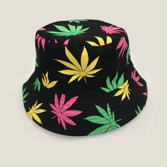 Bucket Hat Leaf Fishing Caps