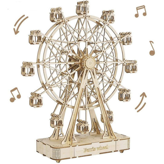 DIY Wooden Ferris Wheel Assembly Music Box  Building Kits 