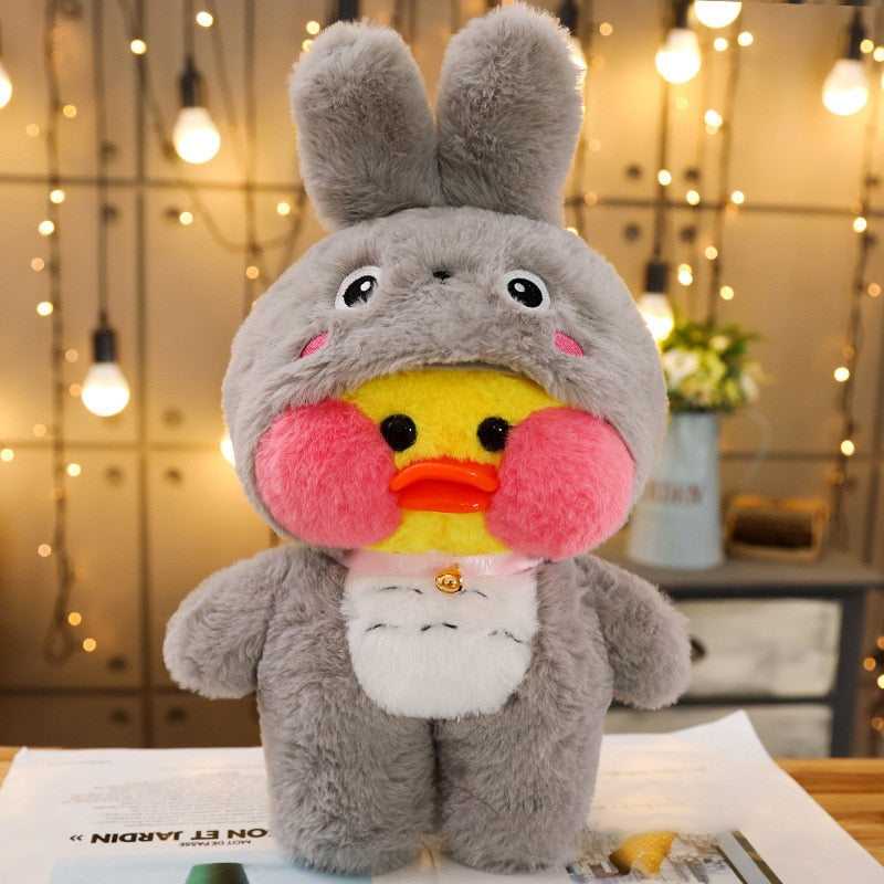 Kawaii LaLafanfan Yellow Duck Transformed Animals Plush Stuffed