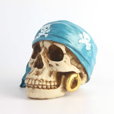 Resin Pirate Skull Statue  Crafts Home Decoration