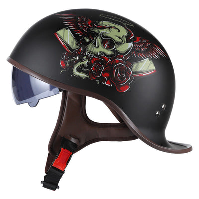 Retro Classic Half Face Motorcycle Helmet