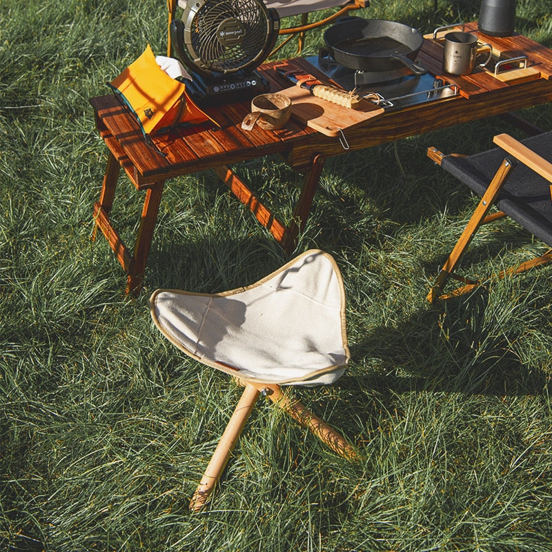 Triangle Outdoor folding chair wood