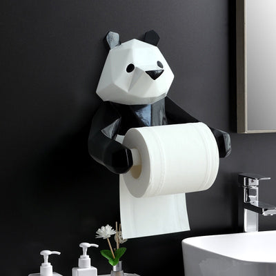 Panda Toilet paper holder Wall Mounted Bathroom Decoration
