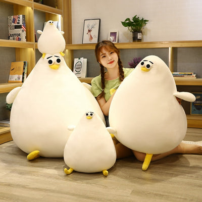 Giant Stuffed Round Penguin Plush Fluffy Pillow