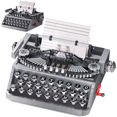 Retro Classic Typewriter Building Blocks Bricks Toys
