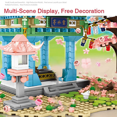 Cherry Blossom Building Block Bricks Toys