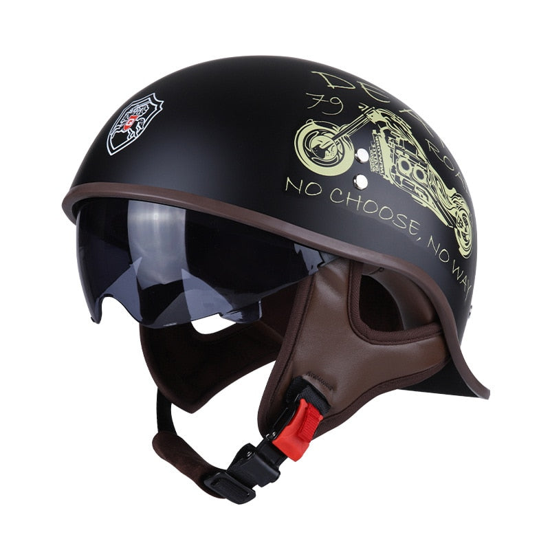 Retro Classic Half Face Motorcycle Helmet