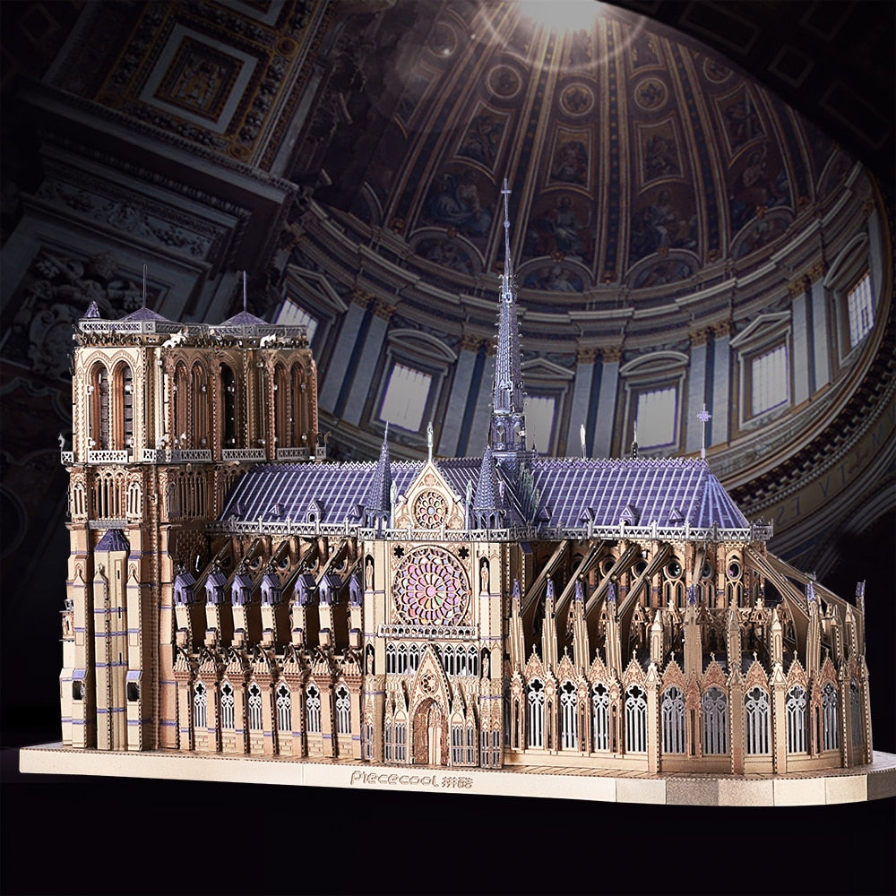 Notre Dame Cathedral Paris Metal Model Kit