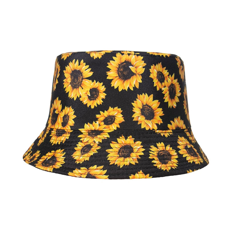 Bucket Hat Fisherman Caps Sunflower